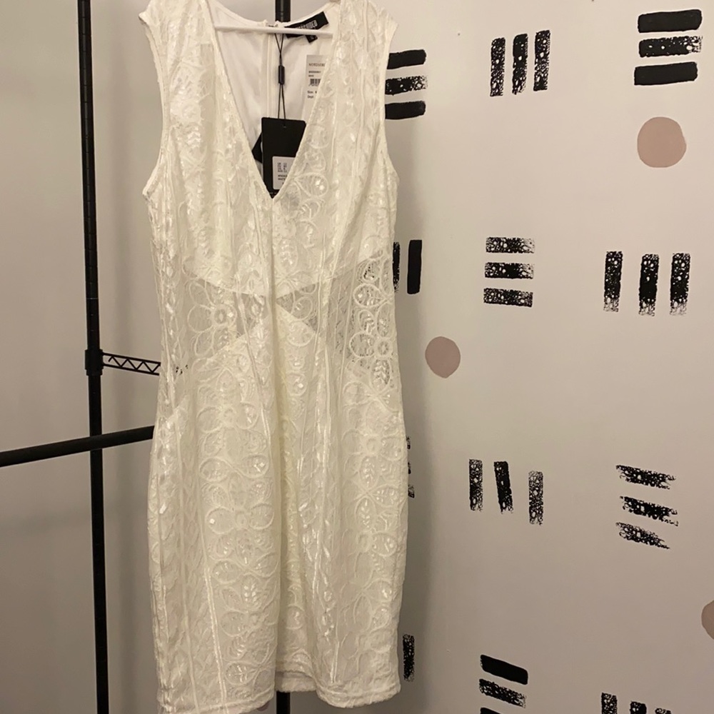 White Misguided Dress 🕊⚪️